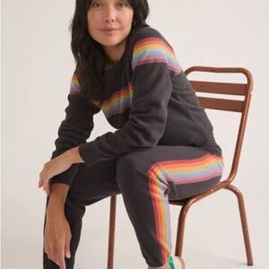 MARINE LAYER Anytime Stripe Fleece Sweatpants & Sweatshirt